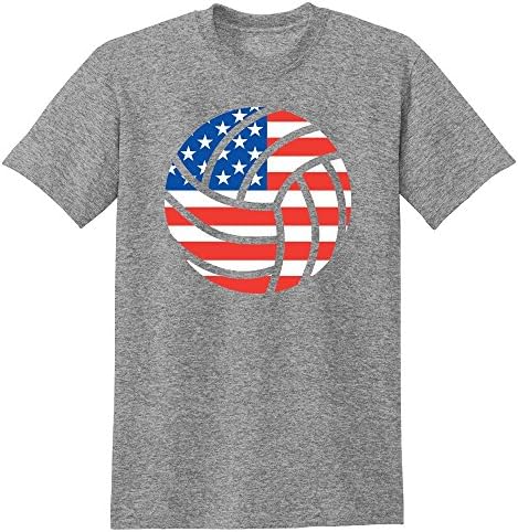 American Flag Volleyball T-Shirt, Medium
