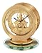 Seiko Mantel Clock Gold-tone Metal and Glass Case Skeleton Movement #QHG038GLH