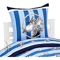 Bierbaum 2216_01 Biber-Lizenz-Bettw�sche "Captn Sharky" Dessin 135 x 200 cm, marine