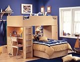 Natural Maple - Loft desk with hutch (Natural Maple) (46
