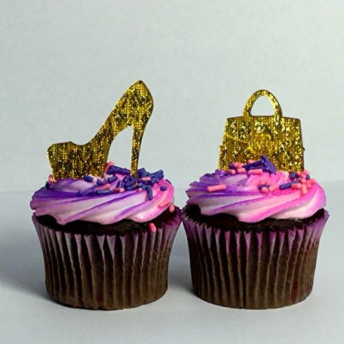 Gold Handbag and Heel Topper Set