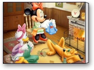 Funnyone Custom Modern Wall Art Decoration for Home Miney Mouse And Pluto Canvas Prints