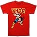 Thor Marvel Superhero Comic Books War Hammer Adult T-Shirt Tee Orange