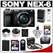 Sony Alpha NEX-6 Digital Camera Body & 16-50mm Lens (Black) with 64GB Card + Battery & Charger + Case + 3 UV/CPL/ND8 Filters + Tele/Wide Lenses + Accessory Kit