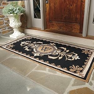 Huntington Monogrammed Entry Mat - Blue, X, 30" x 48" - Frontgate