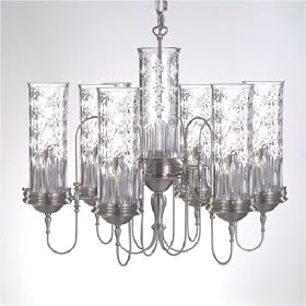 Waterford Crystal Morgana Chandelier 6 Arm - Silver Luna Finish by Waterford