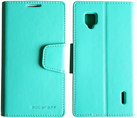 [Pastel Mint] Sonata PU Leather Magnetic Lock Diary Standing Wallet Case Card Slot For LG Optimus G LS970 SPRINT
