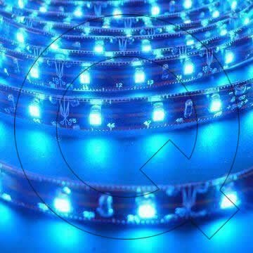 Blue Flexible LED Strip Light, Non-Waterproof, 16.4 ft (5 m), 60 LED/m (300 LED/roll), 12V DC