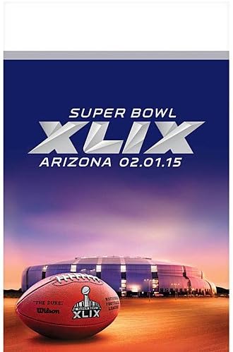 Super Bowl XLIX 2015 Plastic Table Cover 54 in. X 102 in.