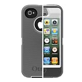 Otterbox Defender Series Hybrid Case & Holster for iPhone 4 & 4S - Retail Packaging - White/Gunmetal Grey