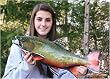 Giant Taxidermy 24" Fiberglass Brook Trout Fish Mount