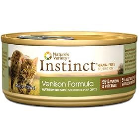 5.5oz Instinct Can Cat, Venison by MI Industries Nature%60s Variety