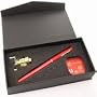 Pen Size Fishing Rod and Reel in Case (Red)