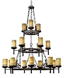 Hacienda Coahuila Collection Three Tiered Chandelier