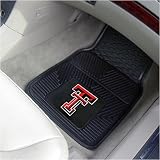 Texas Tech Red Raiders Black 2-Piece Vinyl Car Mat Set