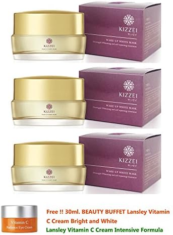 3 Units of Kizzei Wake Up White Mask 30g. [Get Free Tomato Facial Mask &amp; Ceramine UV Line Ginkgo Plus Whitening Cream 8.50ml]