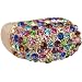 Brilliant Multi-Colored Crystal Squared Dome Ring in Gold Tone fits Sizes 6 - 9 Brilliant Multi-Colored Crystal Squared Dome Ring in Gold Tone fits Sizes 6 - 9
