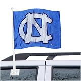 North Carolina Tarheels Sky Blue NC Car Flag