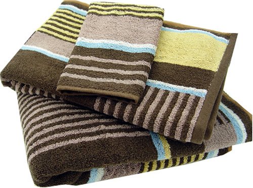 Mondrain Chocolate Brown Stripe Bath Towel