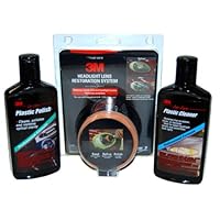 Professional Headlight Restoration Kit with Polisher and Plastic Polish and Cleaner