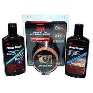 Professional Headlight Restoration Kit with Polisher and Plastic Polish and Cleaner