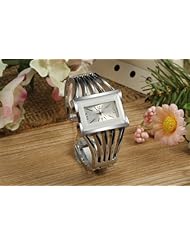 Youyoupifa Silver Square Dial Fashion Ladies Bracelet Watch