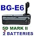BATTERY GRIP FOR CANON EOS 5D MARK II 2 SLR BG-E6 BGE6 + 2 x LP-E6 Battery