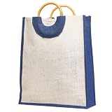 51TdbnvXgcL. SL160  Grocery Shopping Tote Bag Jute Eco friendly Reusable Sale