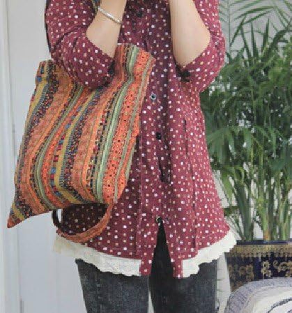 Dual-use Stripe Sling Crossbody Shoulder Bag for Girls/women