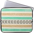 TsuiWah(TM)13-Inch 13.3" Inches CutePretty Striped Patterns Design Waterproof Neoprene Laptop Soft Sleeve Case Cover For MacBook Pro 13.3" with or w/out Retina Display and MacBook Air 13" Laptop Samsung, HP, Acer, ASUS,
