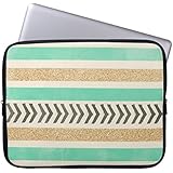 TsuiWah(TM)13-Inch 13.3" Inches CutePretty Striped Patterns Design Waterproof Neoprene Laptop Soft Sleeve Case Cover For MacBook Pro 13.3" with or w/out Retina Display and MacBook Air 13" Laptop Samsung, HP, Acer, ASUS,