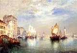 IMAGE OF Ready to hang paintings on stretched canvas - Thomas Moran - 24 x 16 inches - Venice 1