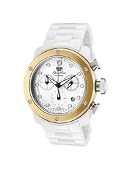 Glam Rock Womens GR50101 Aqua Rock Chronograph White Dial Ceramic Watch