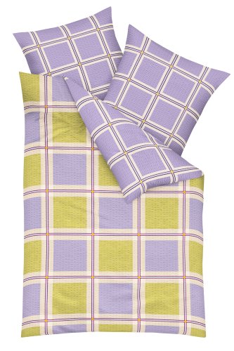 Kaeppel G-102737-05D3-VRMF Bettw&auml;sche Provence Qualit&auml;t Mikrofaser Seersucker in der Gr&ouml;&szlig;e 1x 80/80 + 155/220 cm, lila