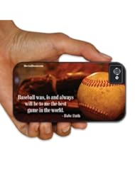 Wireless: iPhone 4/4s BruteBoxTM Case - Baseball Theme - Babe Ruth Quote - 2 Part Rubber and Plastic Protective Case - VictoryStore