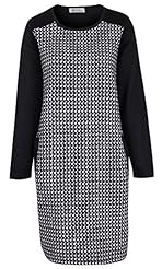 Polyester/Rayon Two-Toned Zig Zag Vintage Slit Mini Dress 