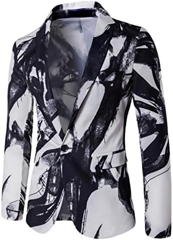 Gclear Men's Peaked Lapel No-Iron Suit Blazers Jacket Coat White US XS