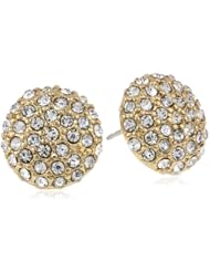 Kenneth Cole New York "Pave Item Boost" Gold Pave Round Stud Earrings