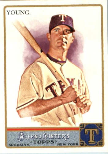 2011 Topps Allen & Ginter Baseball Card # 142 Michael Young - Texas Rangers - In a Protective Display Case!