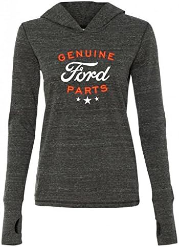 Ladies Genuine Ford Parts Charcoal Tri Blend Hoodie Large
