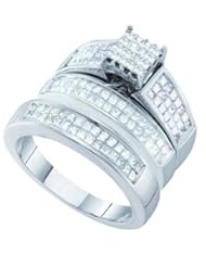 1.97CTW DIAMOND INVISIBLE TRIO SET