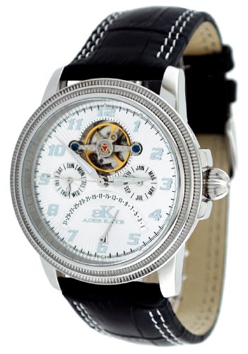 Adee Kaye #AK8023-M7 Men's Retrograde Open Heart Toubillon Self Winding Automatic Watch