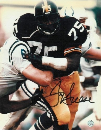 Mean Joe Greene Pittsburgh Steelers Autographed/Hand Signed 8x10 Photo ''Vs Baltimore Colts''