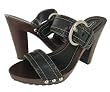 Coach Chrissy Double Mule Strap Leather Buckle Sandal