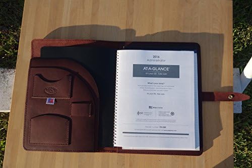 AT-A-GLANCE Portfolio handmade in my studio. fits the 2016 Administrator,Fathers Day Gift