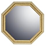 ユーパワー MIRROR ヴィンテージ八角ミラー Sサイズ ゴールド VM-02005