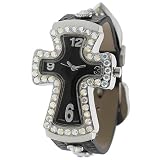 GP Designs Women's Rhinestone-accented Cross Watch