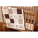 Kids Line Julia 3 Piece Portacrib Bedding Set, Pink/Maroon