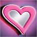 Pink Heart Neon Wall Mirror