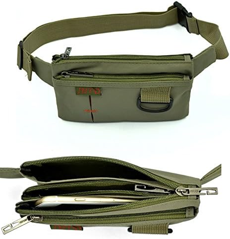 Katloo Sport - Waist Packs Pockets Running Belt Bag Outdoor Sports Cycling Hiking Belt for Apple iphone 6 ,6 Plus,6s,5s,Samsung Galaxy Note 4,Note Edge,Note 3,S5,S6,S6 Edge,Nokia Lumia .LG G2 G3,HTC ONE And More Smartphones + Katloo Stylus(Army Green)